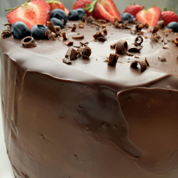 Mousse cake close up